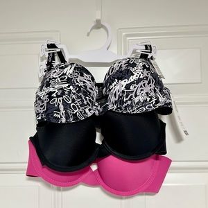 Bebe - 3 Pack Push Up Bras (Diminish Bra Line!) Tag Free